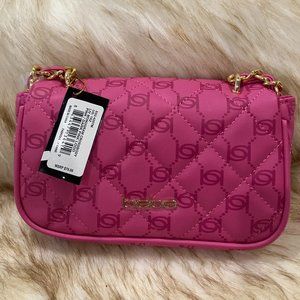 Bebe Liv Monogram Crossbody Pink/Dark Pink Logo